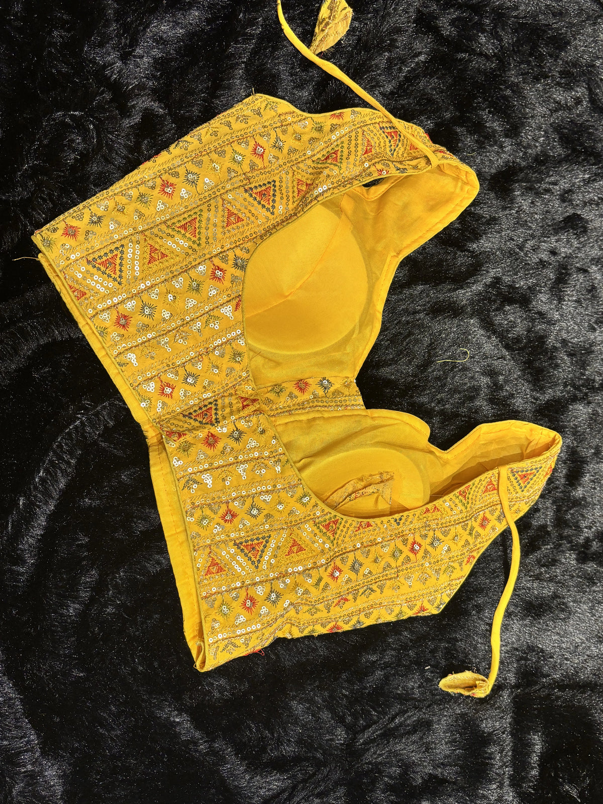 Mustard Banarasi Silk Readymade Blouse